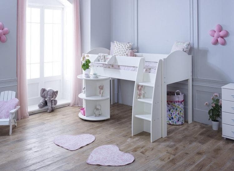 Milly Kids Wooden Mid Sleeper with Desk