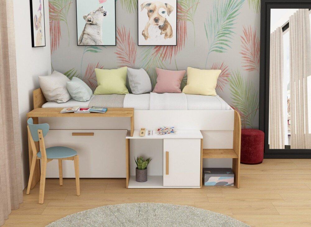 Sasha Kids Wooden Cabin Bed