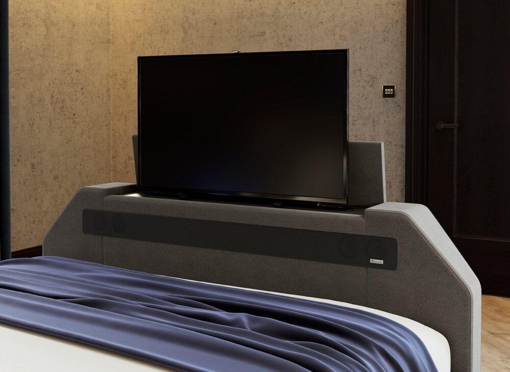 X Rocker Nocturna Upholstered Ottoman Gaming LG TV Bed Frame