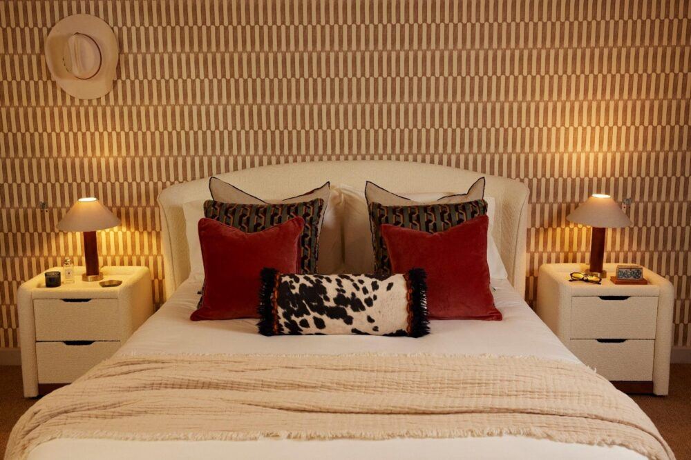 Whinnie Williams' Chloe bed and beside tables from Dreams