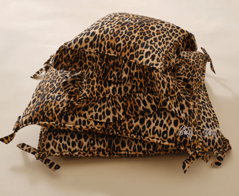 damson madder leopard print cushions